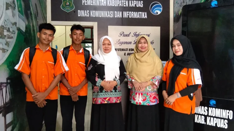 Diskominfosantik Kapuas Terima Siswa PKL SMKN 1 Kapuas Murung