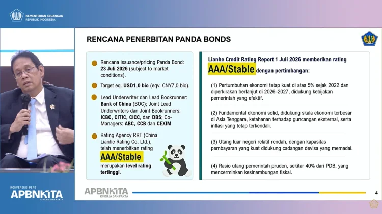 Indonesia Siap Terbitkan Panda Bonds Senilai USD 1 Miliar