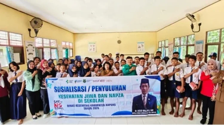 Puskesmas Mandomai Berikan Penyuluhan NAPZA di SMPN 1 Kapuas Barat