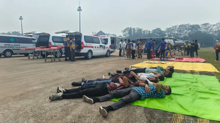 PT Angkasa Pura Gelar Simulasi Kejadian Darurat di Bandara Tjilik Riwut