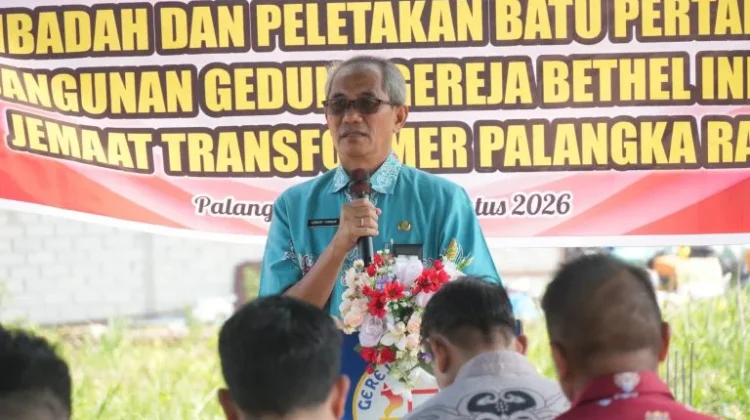 Sekda Palangka Raya Meresmikan Pembangunan GBI Transformer