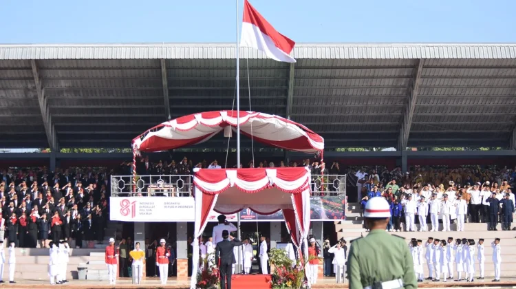 Bupati Kapuas Pimpin Upacara HUT ke-81 RI di Stadion Panunjung Tarung