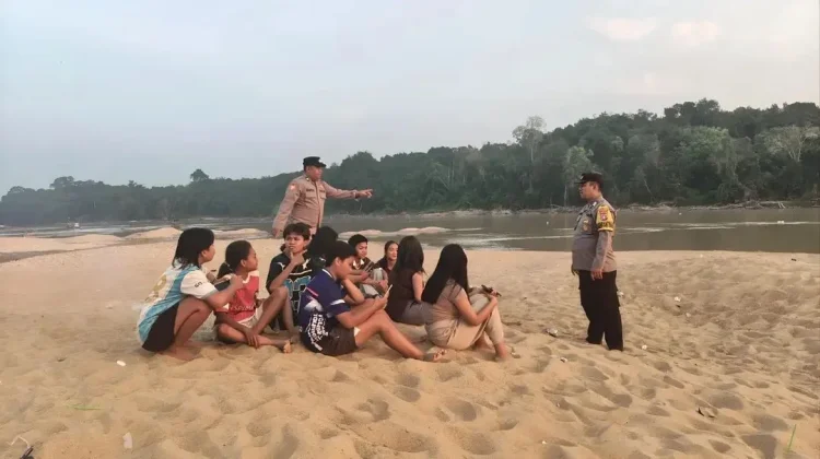 Sungai Katingan Surut, Polsek Tewang Sangalang Garing Ingatkan Warga