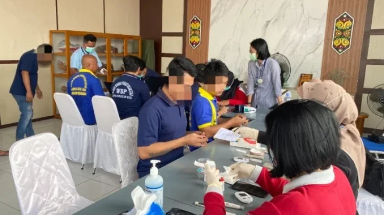 Cegah Penyakit, Lapas Pangkalan Bun dan Puskesmas Madurejo Skrining Kesehatan WBP