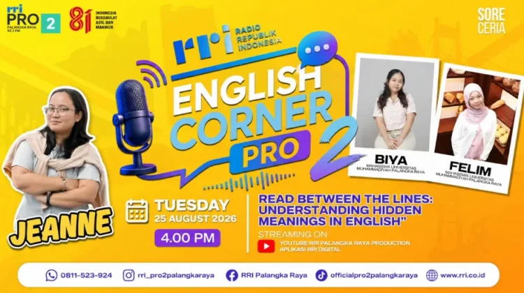 RRI Palangka Raya Hadirkan English Corner bagi Pendengar