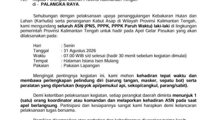 Pemrov Kalteng Kerahkan Seluruh Kekuatan Mengatasi Karhutla