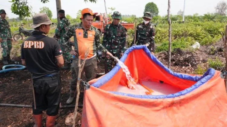 Sumber Air Minim, Kebakaran Lahan di Kawasan Jalan Tabat Kalsa Palangka Raya Meluas