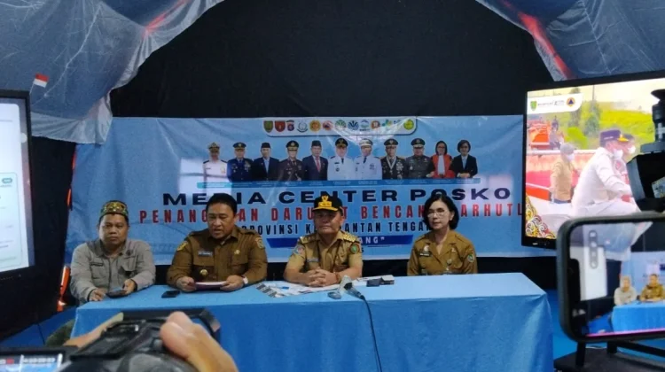 Pemprov Kalteng Gelar Konferensi Pers Sampaikan Update dan Penanganan Karhutla