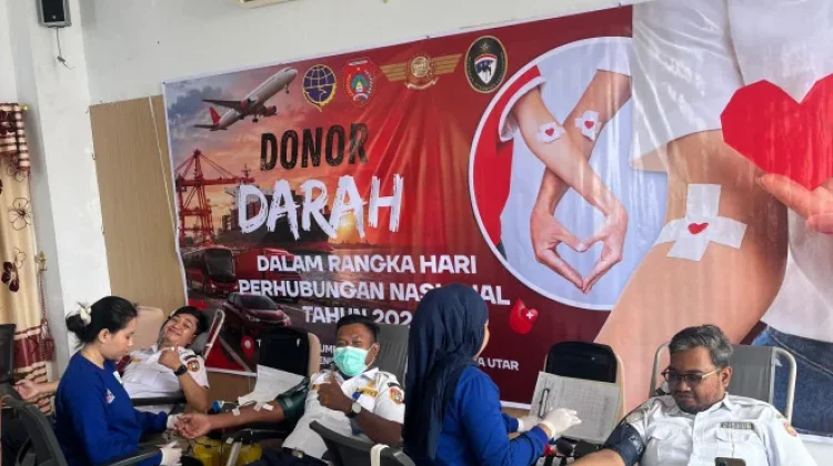 58 Insan Perhubungan Kobar Ikuti Donor Darah Peringati Harhubnas 2026