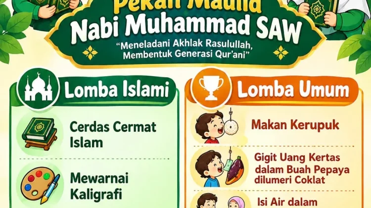 TK TPA Adzkia Nur Ilma Gelar Lomba dalam Pekan Maulid Nabi Muhammad SAW
