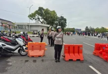 Sejajaran Polda Kalteng Amankan CFD dan Apel Akbar