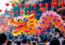 Tarian Naga Api Membawa Keberuntungan di Festival