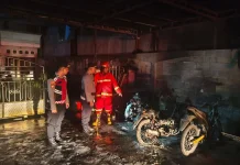 Bengkel Terbakar, Tiga Motor Hangus di Arut Selatan