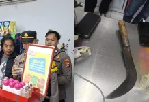 Alfamart Jalan Garuda Dirampok, Sajam Pelaku Ketinggalan