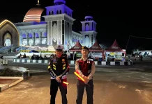 Polresta Palangka Raya Jaga Tiga Masjid