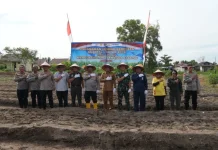 Ketahanan Pangan, Wakil Wali Kota Palangka Raya Hadiri Tanam Jagung di Mapolresta