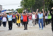 Meriah, Pemkab Kapuas Gelar Senam Bersama Perkuat Kebersamaan