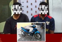 Nekat Gasak Motor di Masjid, Dua Pelaku Diciduk Polisi