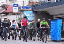 Gowes Bersama Bupati Barito Utara, Pantau Kebersihan Kota