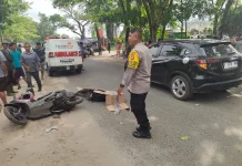 Dump Truck Senggol Motor di Km 8,5 Kereng Bangkirai