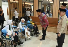 Wagub Kalteng Lepas 356 Jemaah Haji Kloter BDJ 04, Berangkat Subuh menuju Madinah