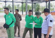 Satpol PP Kota Palangka Raya Hentikan Aktivitas Pembangunan tanpa Izin