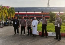 Salat Iduladha di Stadion Tuah Pahoe, Personel Polresta Palangka Raya Siaga