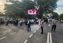 Kawal Jalan Sehat HUT Ke-76 PGI Kalteng
