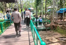 Wisata Hutan Kota Nyaru Menteng Dipenuhi Pegunjung