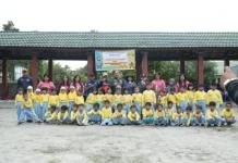 Dinas Damkar Palangka Raya Edukasi Anak Sekolah Memadamkan Api