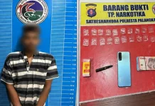 Polisi Gerebek Barak di Palangka Raya, Pria 31 Tahun Ditangkap Bersama 22 Paket Sabu