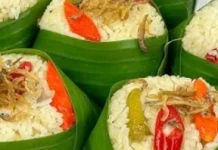 Nasi Uduk Bungkus Daun Pisang, Kuliner Tradisional yang Tetap Memikat Selera