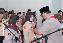 Bupati Barito Utara Lantik Maya Savitri Ketua Kwarcab Pramuka