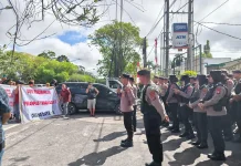 75 Personel Gabungan Kawal Aksi Damai Masyarakat Hukum Adat Kalimantan