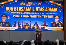 Doa Bersama Lintas Agama, Polda Kalteng Sambut Hari Bhayangkara ke 80