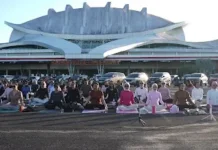 Bandara Tjilik Riwut bersama Huma Yoga Peringati Hari Internasional Yoga 2026