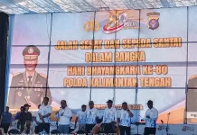 Gubernur Kalteng Apresiasi Kegiatan Jalan Sehat HUT Bhayangkara ke-80