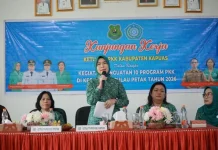Perkuat 10 Program PKK, Ketua TP PKK Kapuas Kunker ke Kecamatan Pulau Petak
