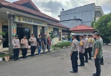 Polsek Pahandut Cek Kesiapan Personel