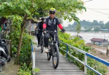 Budayakan Hidup Sehat, Bupati Barito Utara Pimpin Senam dan Gowes Bareng