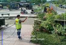 Antisipasi Cuaca Panas, DLH Kobar Intensifkan Penyiraman Tanaman Kota