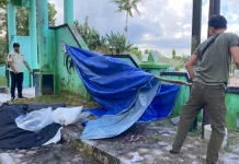 Jaga Estetika Kota, Satpol PP Kobar Tertibkan Lapak Durian dan Tenda Kosong