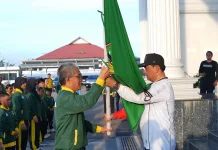 Lepas Kontingen O2SN, Bupati Barito Utara Berharap Jaga Sportivitas