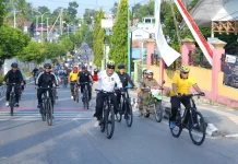 Bupati Shalahuddin Ajak Warga Barito Utara Gowes Sepeda Keliling Kota