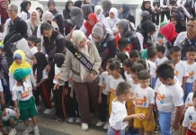 Bunda PAUD Barito Utara Ajak Anak Hidup Sehat Melalui Senam Bersama