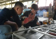 Puluhan Peserta Mengikuti Pelatihan Keterampilan Las Disnaker Palangka Raya