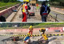 Cegah Kerusakan Struktur, Pemkab Kobar Batasi Melintas di Pile Slab KM 7 Jalan Pangk