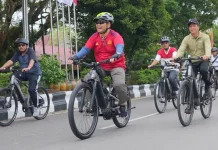 ASN Barito Utara Tingkatkan Kebugaran Melalui Senam dan Gowes Bersama