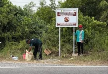 DLH Palangka Raya Perkuat Pencegahan Kahutla Melalui Plang Imbauan