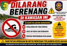 Lurah Petuk Katimpun Pantau Debit Air di Gosong Sungai Rungan